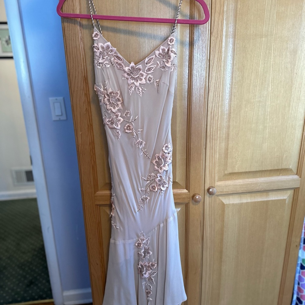 Light pink Floral Embellished Dress